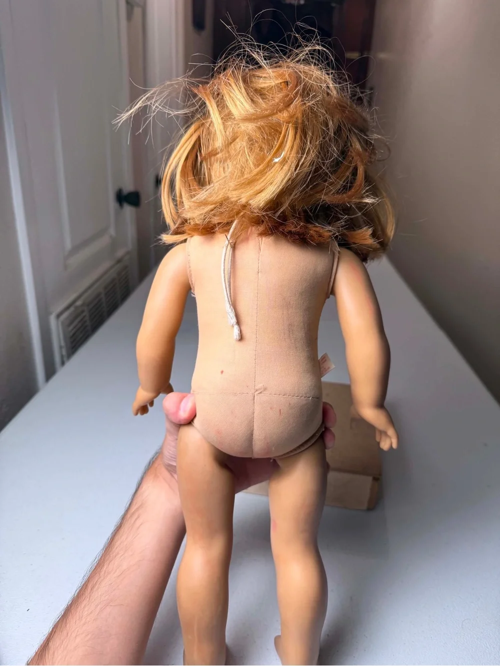 American Girl doll with freckles
